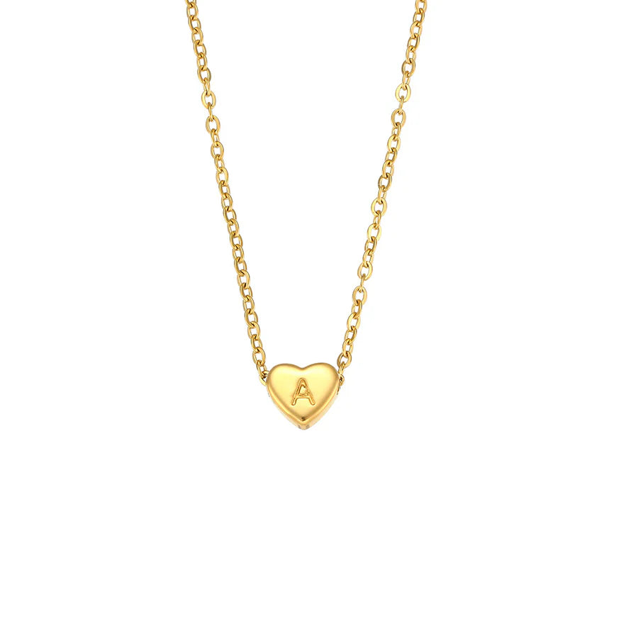 Heart Initial Necklace