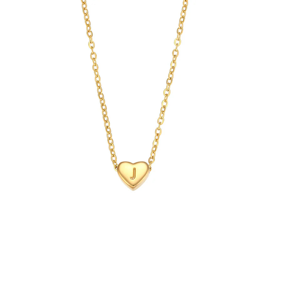 Heart Initial Necklace